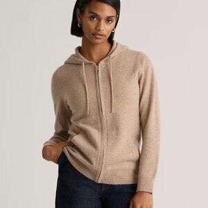 Quince Mongolian Cashmere Full-Zip Hoodie